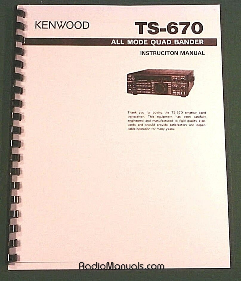 Kenwood TS-670 Instruction Manual